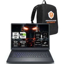 Dell Alienware 18 Area-51 Core Ultra 9 275HX RTX 5080 16GB Gaming Laptop 32GB RAM 1TB SSD 18" QHD+ 300Hz FreeDOS + Per4 Çanta AA18250U932180WP324