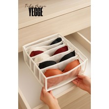 Yegge Şeffaf Sütyen Düzenleyici 36 x 32 x 12CM Dolap Içi Sütyen Organizer Çekmece Sütyen Düzenleyici