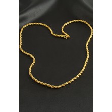 Gümüş Takıcım Burgulu Zincir Kolye 60 cm