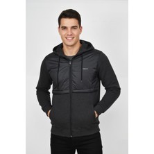 Baglan Erkek Kapitone Modelli 3 Iplik Kapüşonlu Sweatshirt BGL-ST04865