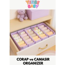 Yegge Baby 4 Adet Çekmece ve Dolap Içi Düzenleyici,raf Düzenleyici,bebek Çocuk Odası Çorap Çamaşır Organizer
