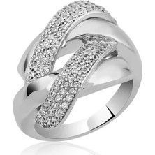 Gumush Hk Gümüş Kadın Yüzük Örgü Model Fantazi Yüzük|Gümüş Takı Hediyelik Ürünler