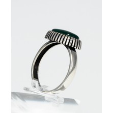 Yıldırım Turkuaz Taşlı 925 Ayar Gümüş Erkek Yüzük – Özgün ve Sanatsal Tasarım