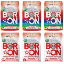 Boron Etimaden Çamaşır Deterjanı 3 Adet *4 kg Renkliler 3 Adet*4 kg Beyazlar Için