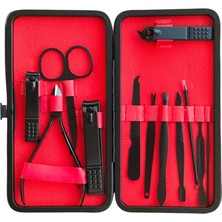 13 Parça Çantalı Manikür Pedikür Seti El Ayak Tırnak Bakım Seti Cımbız Makas Siyah Nokta Temizleme Batık Tırnak Engelleme Aparatı
