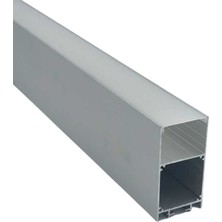 Ledarmy LED Kanal Profil Alüminyum Kasa 1 Metre 85x85mm Linear Opak Pleksi Yan Kapak Sarkıt LED Kasa 8413