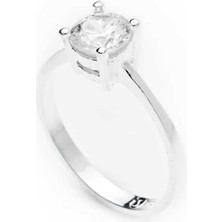 Gumush Hk Gümüş Kadın Yüzük Tek Taş |Gümüş Takı Hediyelik Ürünler