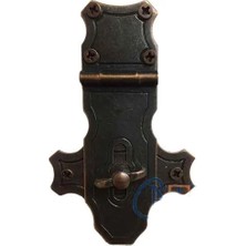 Dekoratif Anahtarlı Sandık Askısı - 40X65MM, Oksit, 1 Adet