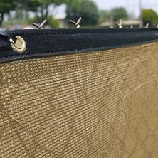 Hrnzafer Tekstil %95 Güneş Koruması Sağlayan Kuşgözlü Gölgelik File 5m x 7m - Bej - Bahçe, Balkon ve Çit Kullanımına Uygun