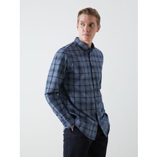 Lc Waikiki Yeni Sezon Regular Fit Uzun Kollu Ekose Poplin Erkek Gömlek