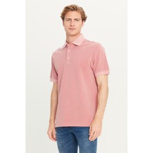 Lee %100 Pamuk Regular Fit Normal Kesim Pembe Polo Yaka Tişört