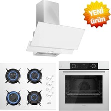Ferre ve Afm Tech Markalı / Veno Fryart Airfry /  Beyaz Ankastre Set ( XE63CB + FM2201 + FM3301 )