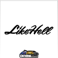 Okyay Works Like Hell Sticker - Siyah - Araba-Motosiklet Etiket Sticker