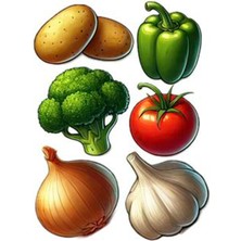 Bsb Sebze Meyve Telefon Laptop Notebook Tablet Defter Matara Stiker Etiket ST2163