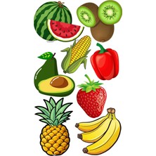 Bsb Sebze Meyve Telefon Laptop Notebook Tablet Defter Matara Stiker Etiket ST2149