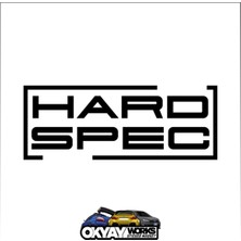 Okyay Works Hard Spec Sticker - Siyah - Araba-Motosiklet Etiket Sticker