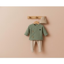 Beyaz Bebek Armalı Erkek 5li Zıbın Set