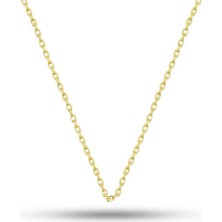 Gumush Hk Gümüş Kadın Zincir Gold 0.30 Mikron 50 Cm Forse|Gümüş Takı Hediyelik Ürünler