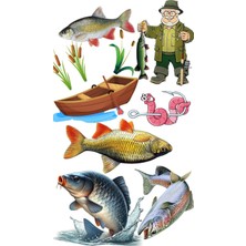 Bsb Balıkçılık Telefon Laptop Notebook Tablet Defter Matara Stiker Etiket ST2195