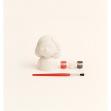 Tuffy Design Küçük Kız Beton Saksı Taş Boyama Seti