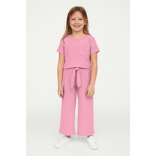 HÇM Kız Çocuk Pijama Altı Beli Lastikli Rahat Kalıp