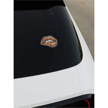 Leopar Dudak Dijital Baskı Sticker