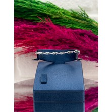 Livora Jewelry 925 Ayar Gümüş Su Yolu Zultanit Taşlı Tasarım Trend Kadın Bileklik