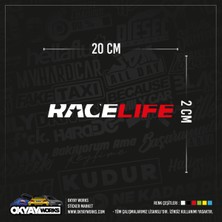 Okyay Works Racelife Sticker - Sarı - Araba-Motosiklet Etiket Sticker