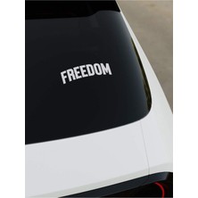 Okyay Works Freedom Sticker - Kırmızı - Araba-Motosiklet Etiket Sticker