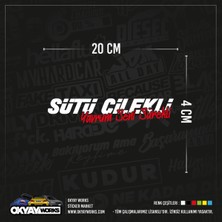 Okyay Works Sütü Çilekli Seni Sürekli Sticker - Siyah - Araba-Motosiklet Etiket Sticker