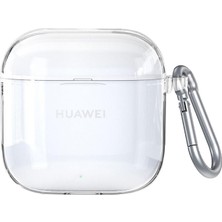 Dmay Huawei Freeclip 2 Kulaklık Uyumlu Mat Silikon Kılıf + Kanca