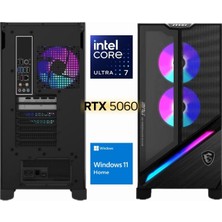 MSI Msı Mpg Infinite X3 Aı Ultra 7 265KF 2NVR7-655EU-K282 128GB 3*4tb Rtx 5060 8g Ventus 3x 8gb W11HOME Masaüstü Oyun Bilgisayarı