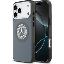 Mercedes-Benz iPhone 17 Pro Max Kılıf Mercedes Benz Lisanslı M-Safeli Çift Katmanlı Pc Nostaljik Yıldız Kapak Füme