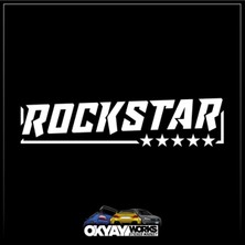 Okyay Works Rockstar Sticker - Beyaz - Araba-Motosiklet Etiket Sticker