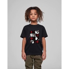 Rawea Fashion Çocuk Unisex Baskılı T-Shirt - Siyah