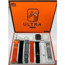 Venandin ⌚ DT1ULTRA 7 Tam Ekran Bluetooth Çağrı Özellikli Akıllı Saat | 7 Kordon + Kılıf Seti | Nabız ve Spor Takibi