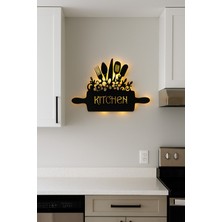 Lucenda Işıklı Tablo Kitchen Mutfak Için Dekoratif Duvar Dekorlu Gece Lambası