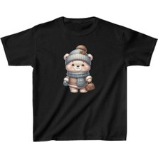 Rawea Fashion Unisex Çocuk Baskılı T-Shirt - Siyah