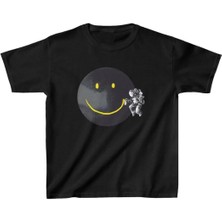Rawea Fashion Unisex Çocuk Baskılı T-Shirt - Siyah