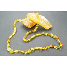 Doğanın Armağanı Doğal Kesim Damla Kehribar Yetişkin Kolye