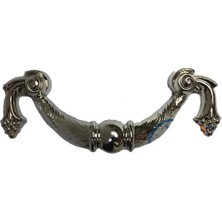 Dekoratif Zamak Üzümlü Kulp - 64MM, Nikel, 1 Adet