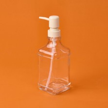 Arow Luis Cam Sıvı Sabunluk - Şeffaf / Bej - 20X8 cm