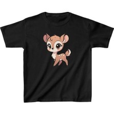 Rawea Fashion Unisex Çocuk Baskılı T-Shirt - Siyah