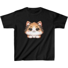 Rawea Fashion Unisex Çocuk Baskılı T-Shirt - Siyah