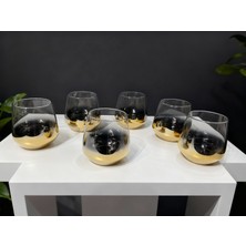 Çnr Home Collection Lav Titanyum Gold Kısa Bardak