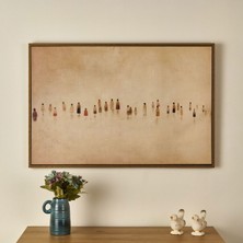 Matmel Deco Sociedad Tablo - Bej - 90X60 cm