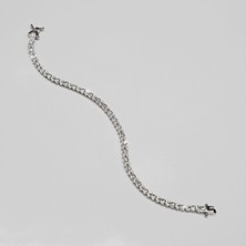 Silvalli 920 - 4 mm Su Yolu Dikdörtgen Gümüş Bileklik