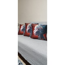 3D Dijital Baskılı  Modern Dekoratif Kırlent Kılıfı (43X43 Cm)