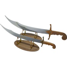 70 cm Dekoratif Kılıç – Nikelaj Kaplama – Yıldız Figürlü Standlı – Kişiye Özel Yazı