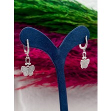 Livora Jewelry 925 Ayar Gümüş Sallantılı Özel Tasarım Kelebek Modeli Trend Kadın Küpe